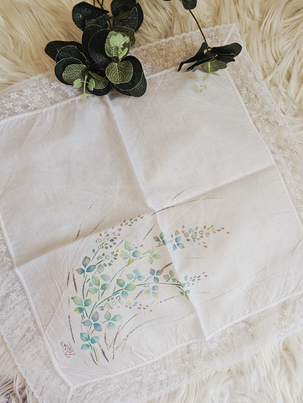 Japanese Vintage Lace Scarves/Hankies Bundle - Picture 7 of 8